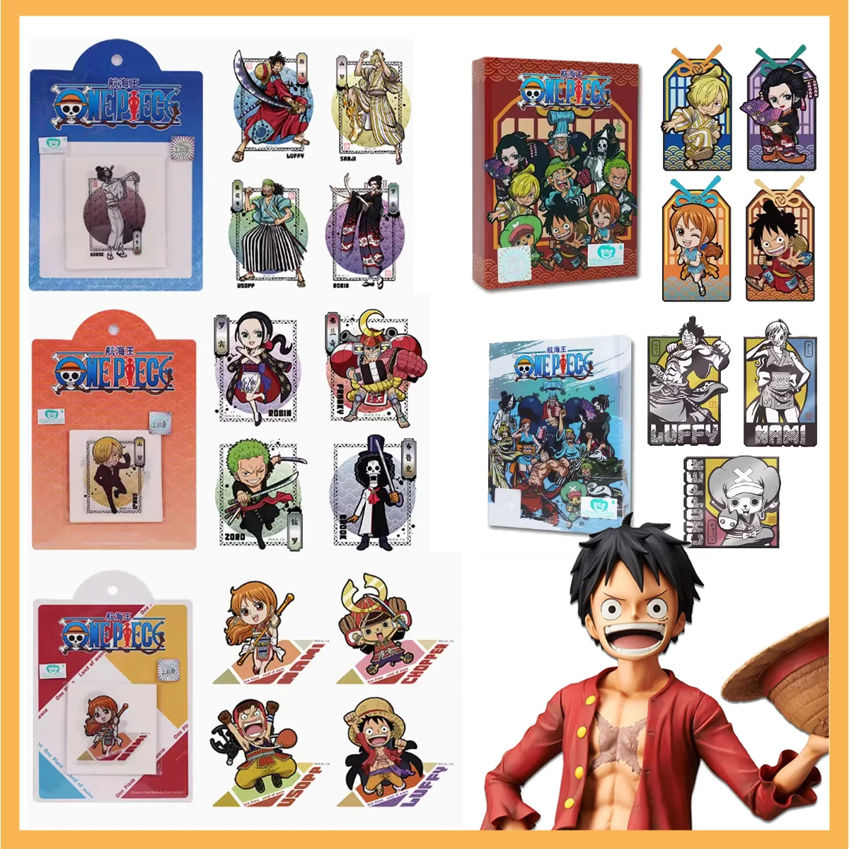 New KAYOU Onepiece Badge Stickers Refrigerator Stickers Luffy Decorative Stickers Cute Joba Handbill Stickers Cartoon Character