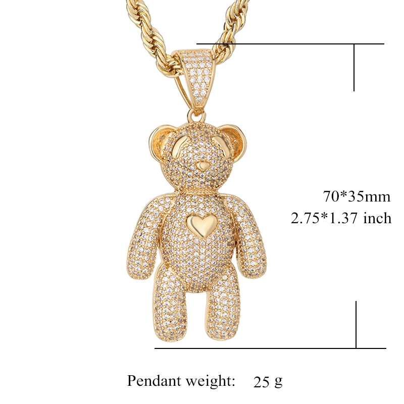 

Jewelry Goth Fashion Hp335 43 52mm Contact Us Rope Chain Hiphop Rock Necklace Man Necklace New Arrival