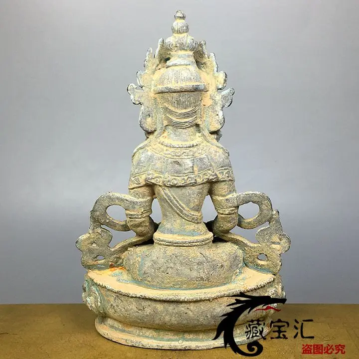 Collect genuine unearthed old bronze Tara Buddha statue to worship old Buddha statues and old objects