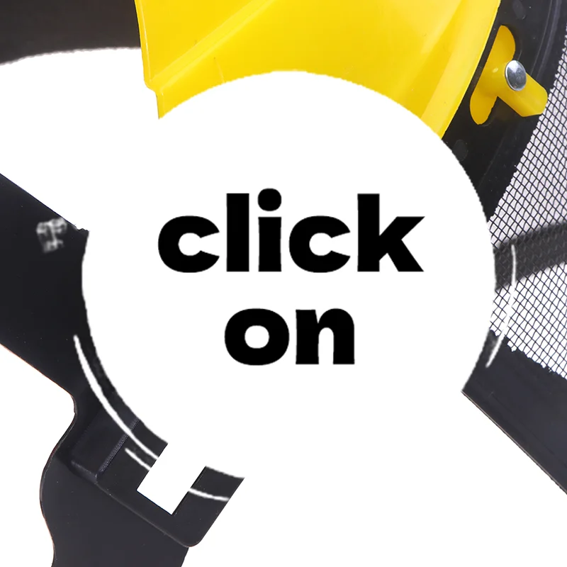 قبعة خوذة أمان لتشذيب العشب في الحديقة مع قناع واقٍ شبكي كامل الوجه لحماية الغابات وقاطع الفرشاة #1