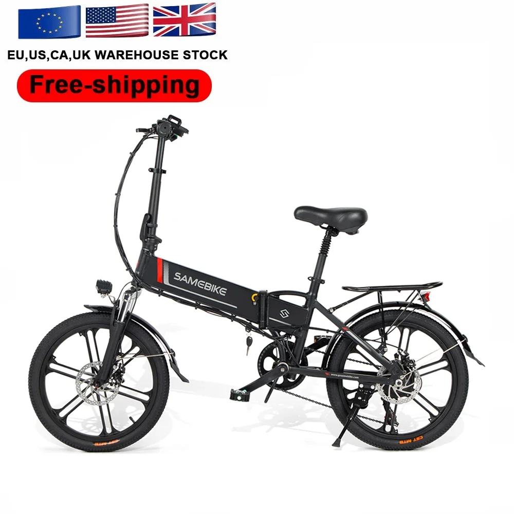 20 Inch SAMEBIKE 20lvxd30-II Electric Bike Shimano 7 Speed E City Small Bike with 10 Blades