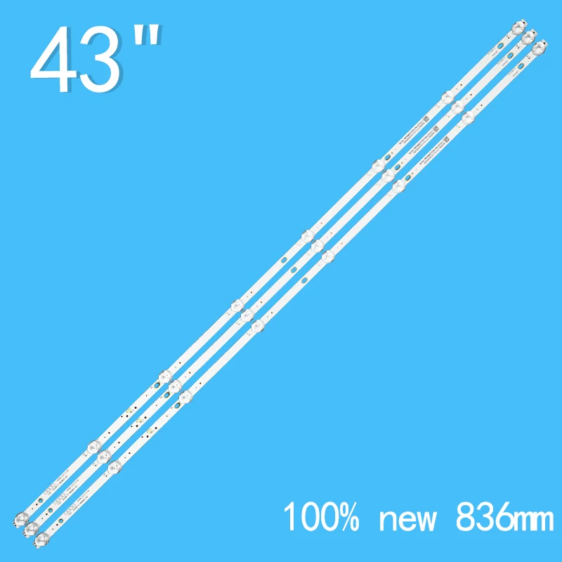 3V 8 light 836mm for 43 inch ZN-43W08H-3 80703 LED backlight