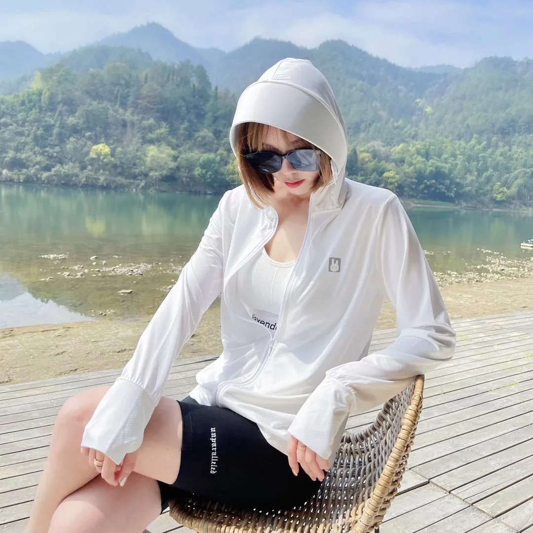 

Women's Ice Silk Sun Protection Clothing 2025 Summer New Style Thin Breathable Short Jacket Hat Sun Protection