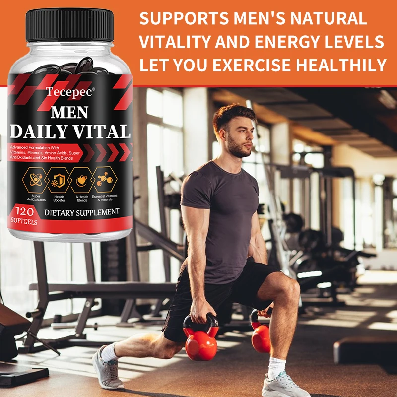 

Men's Multivitamin with Vitamins and Minerals To Help Improve Endurance, Strength, Athletic Performance and Overall Health