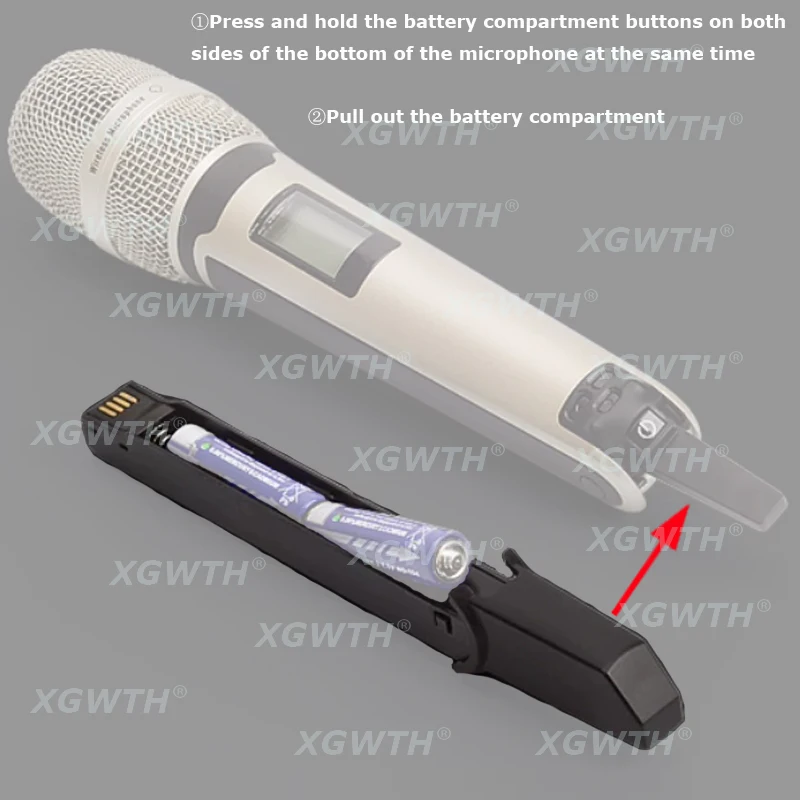 Wymiana Naprawa Bezprzewodowy Mikrofon Ręczny Komora Baterii Do Sennheiser SKM9000 Tubus Akcesoria — zdjęcie produktu 6