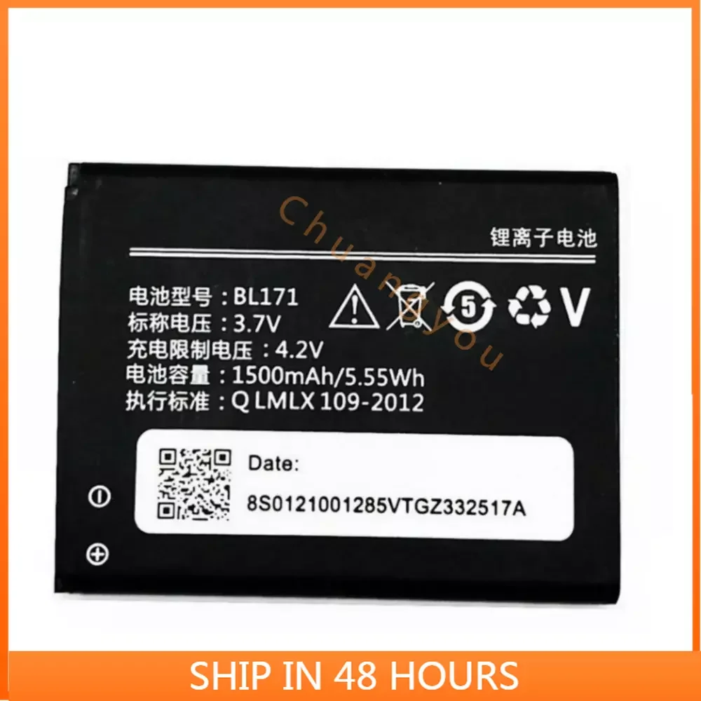 Аккумулятор BL171 1500 мАч для смартфона Lenovo A319 A65 A60 A500 A368 A390 A390T A356 A370E, сменный аккумулятор