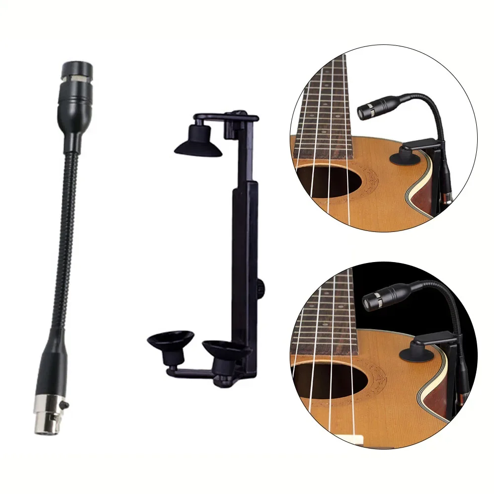 Guitar Microphone 3 Pin For 4 Pin For SHURE Mic Clip Mount Holder For Acoustic Guitar Playing Cantilever Bracket Microphone