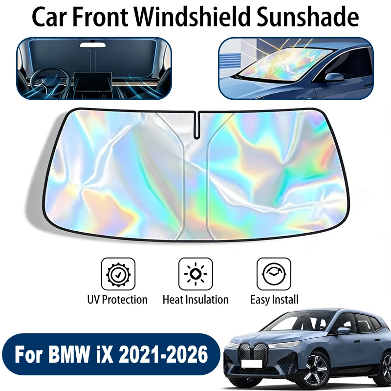 

Windshield Sun Shade For BMW iX 2021-2026 Foldable UV Reflective Front Window Sun Protection Cover Accessories