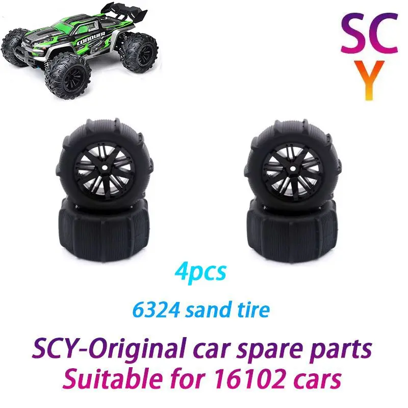 

SCY 16102 1/16 RC Car Original Spare Parts 6324 tire 4pcs Suitable for SCY 16101 16102 16103 Car