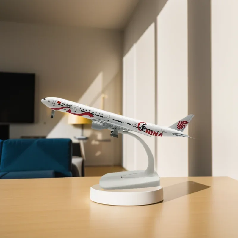 

20cm B777 Love China Airlines 777 Airplane Model Die-casting Alloy Metal Collectible Aircraft With Landing Gear Desk Accessories