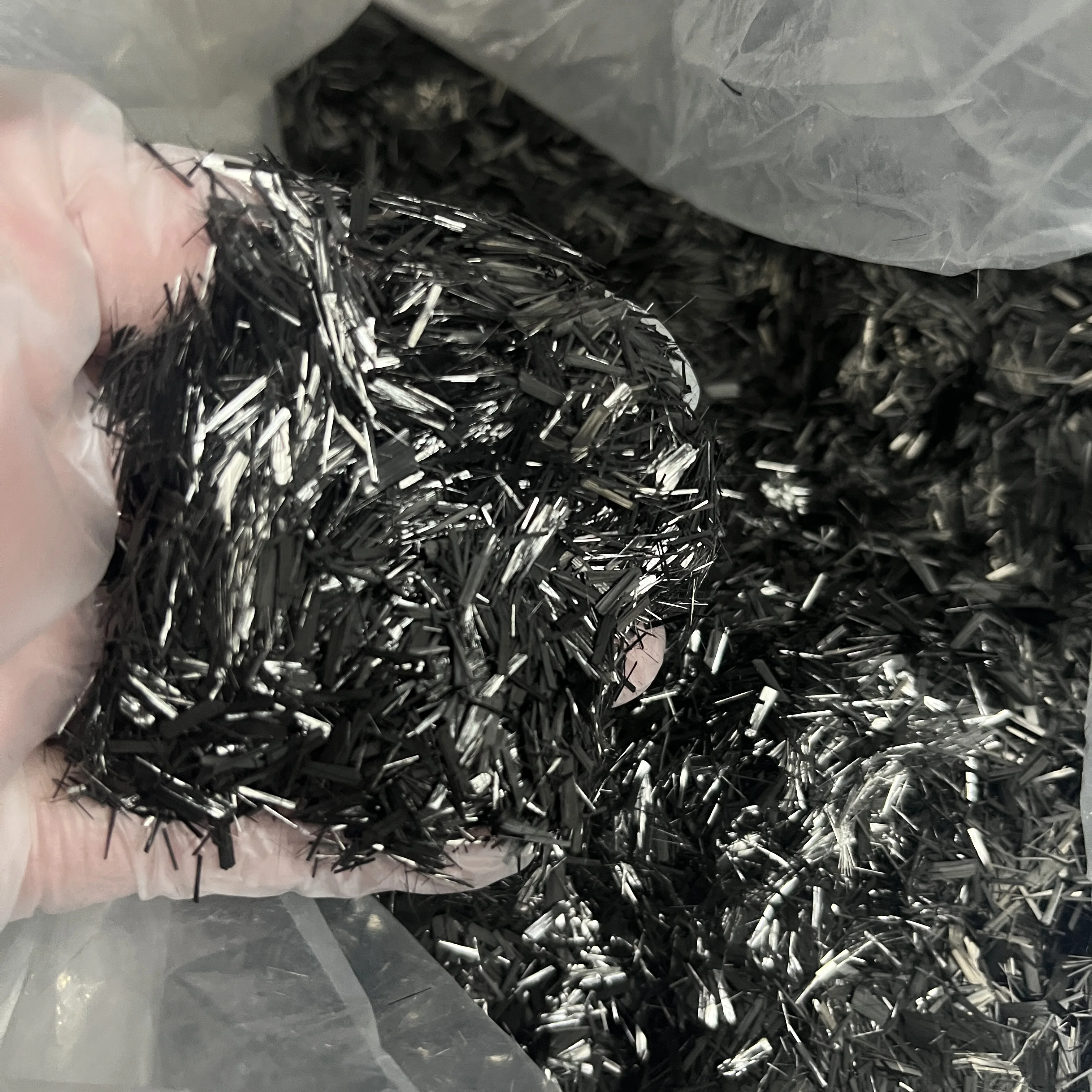 

100g/500g Carbon Fiber Forged Chopped 12/25MM Carbon Fiber Short Cut Strand Texture Automotive DIY Interior Parts Surface Mod