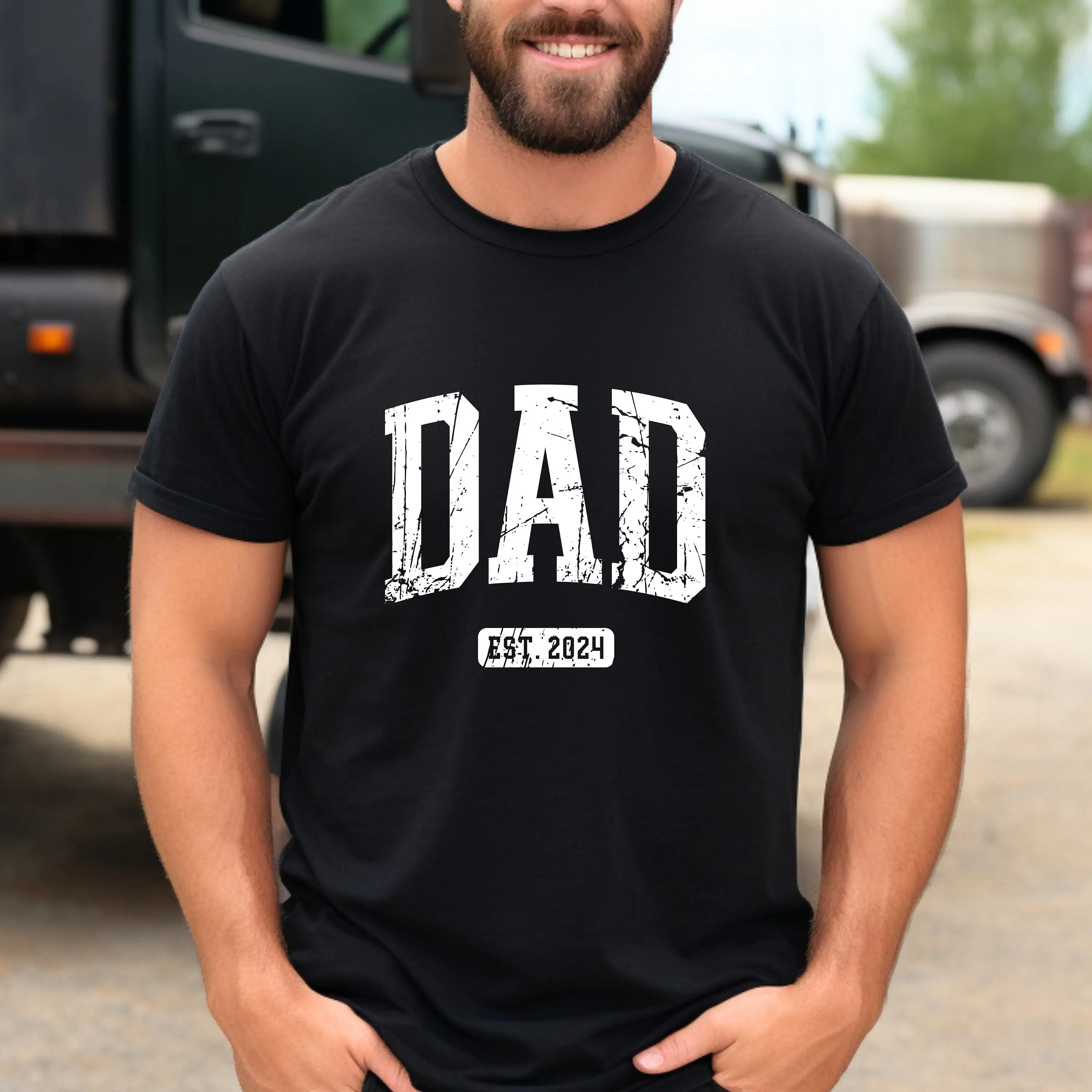 Personalized Dad Shirts Customize Sweat T Shirt Est 2004 Pregnancy Announcement For New