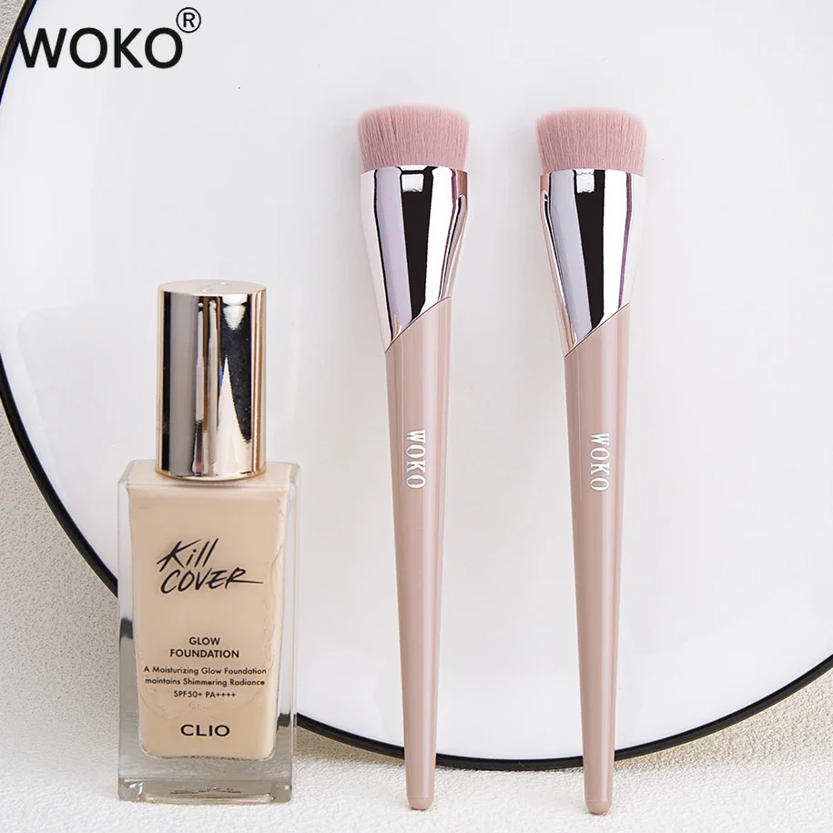 104 Flat Top Contour Brush Face Contour Powder Foundation Brush Liquid BB Cream Blending Makeup Brush Flat Contour Makeup Tool
