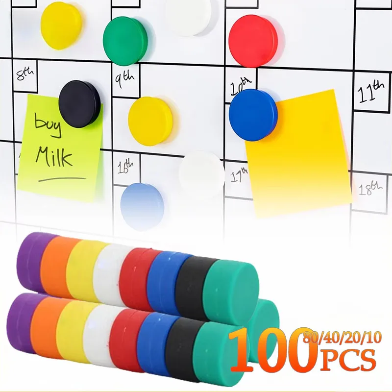 10-100PCS  Powerful Round Magnets Fridge Magnets Magnetic Pins Refrigerator Stickers Magnetic Storage Hook Home Decor