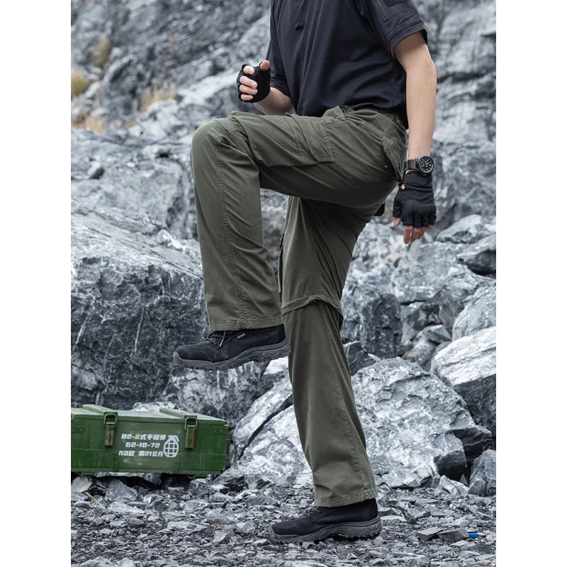 Men's Tactical Pants Comfortable Multi-Pocket Outdoor Sports Style Straight Leg Casual Work Thin Breathable Design