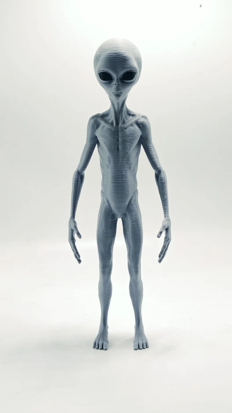 

2025 New Peruvian Alien Action Figure - Self-Made Fdm 3d Printed Gray Model Toy Gift Ornament Decoration