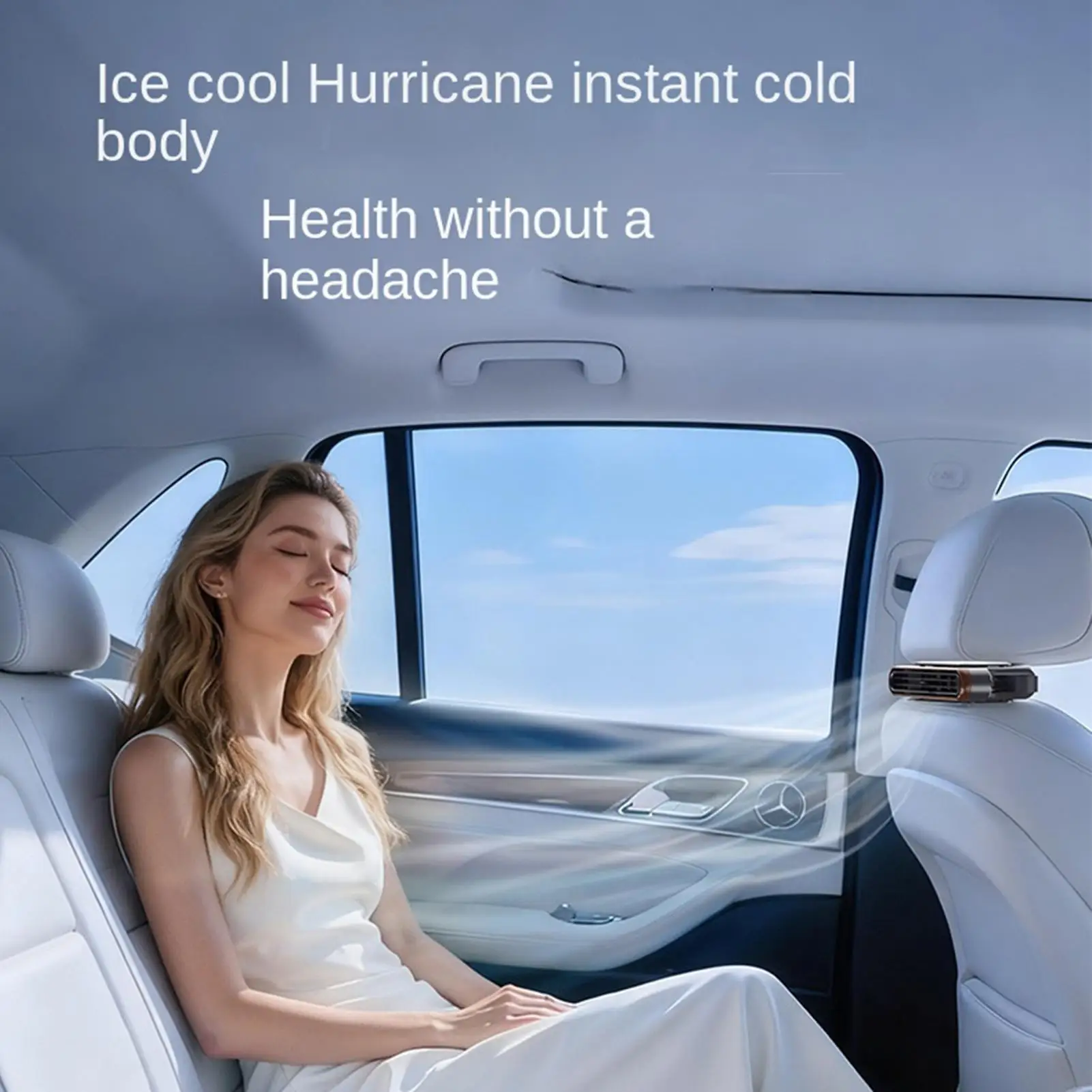 Backseat Car Fan Summer Quiet Scent Diffuser Portable Backseat Fan For Commuting Travel Family Outings Summer Men Women Kids