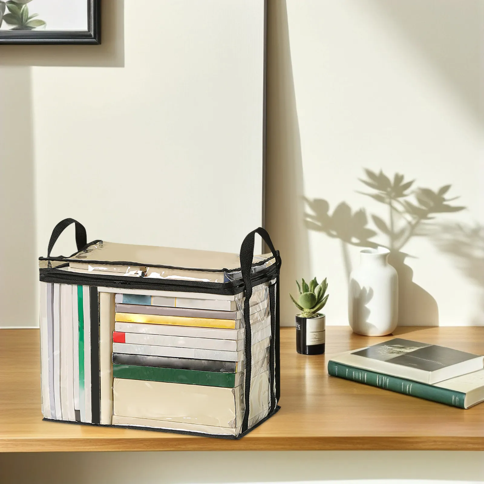 

Clear Multifunctional Bag Book Organizer Organizing Bin Document Waterproof Holder Storage