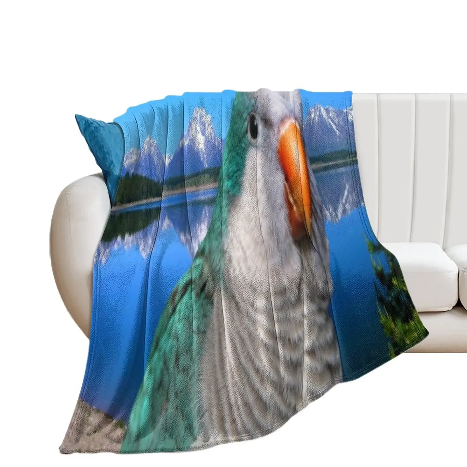 Monk Parakeet Throw Blanket Decoratives Weighted warm winter Blankets