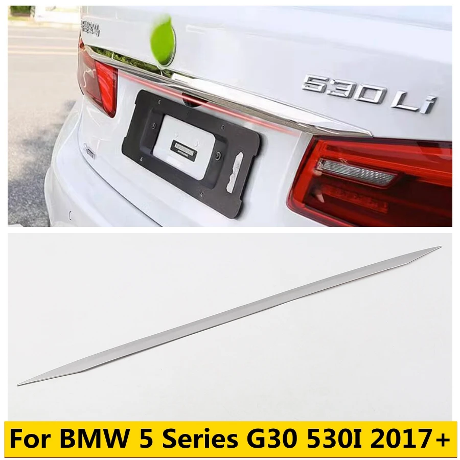 

Steel Rear Trunk Lid Cover Tailgate Trim Hatch Back Door Handle Decor Molding For BMW 5 Series G30 530I 2017 - 2023 Accessories