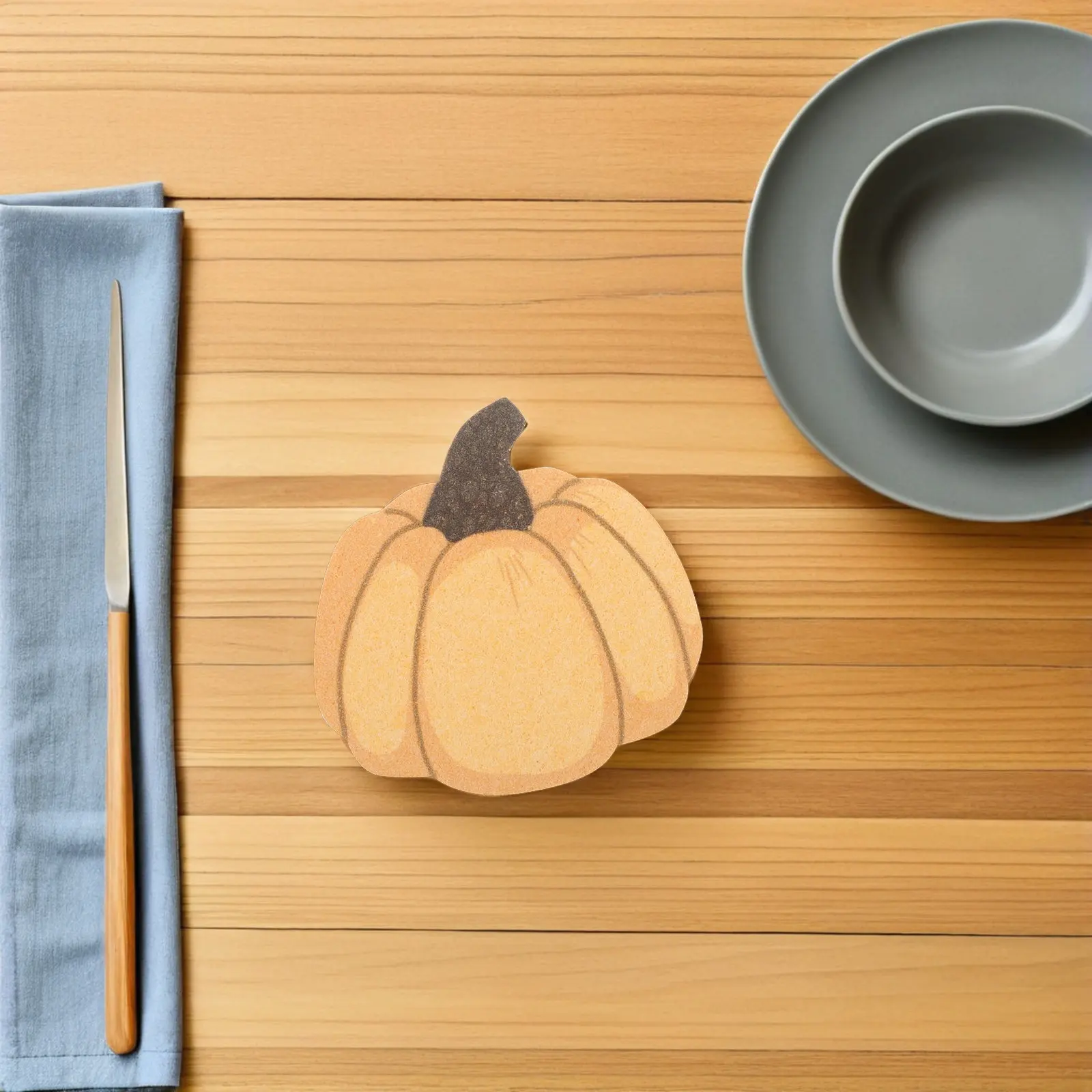 4Pcs Natural Wood Pulp Sponge Pumpkin Style Vegetable Scrubber for Dishwashing Kitchen Cleaning Bath Exfoliation Quick Dry