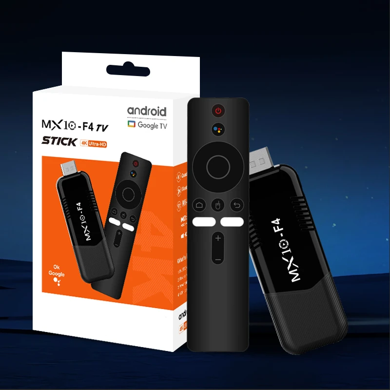 Smart Streaming TV Stick MX10 F4 Android 13 2G RAM 16G 4K 60fps WiFi 5 BT5.0 Airplay Miracast Dongle