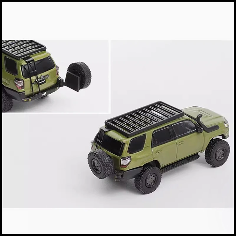 GCD 1:64 4Runner SUV 라이트 수정 버전 합금 자동차 모델 성인 기념품 선물 정적 디스플레이