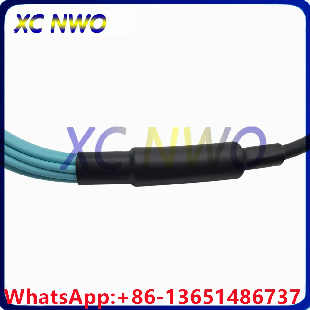 12Core OM3-300 50/125,6.0mm Black TPU 1M ODVA-MPOUPC Male to LCUPC Fiber Pathc Cord Compatible with TE Brand,A Polarity