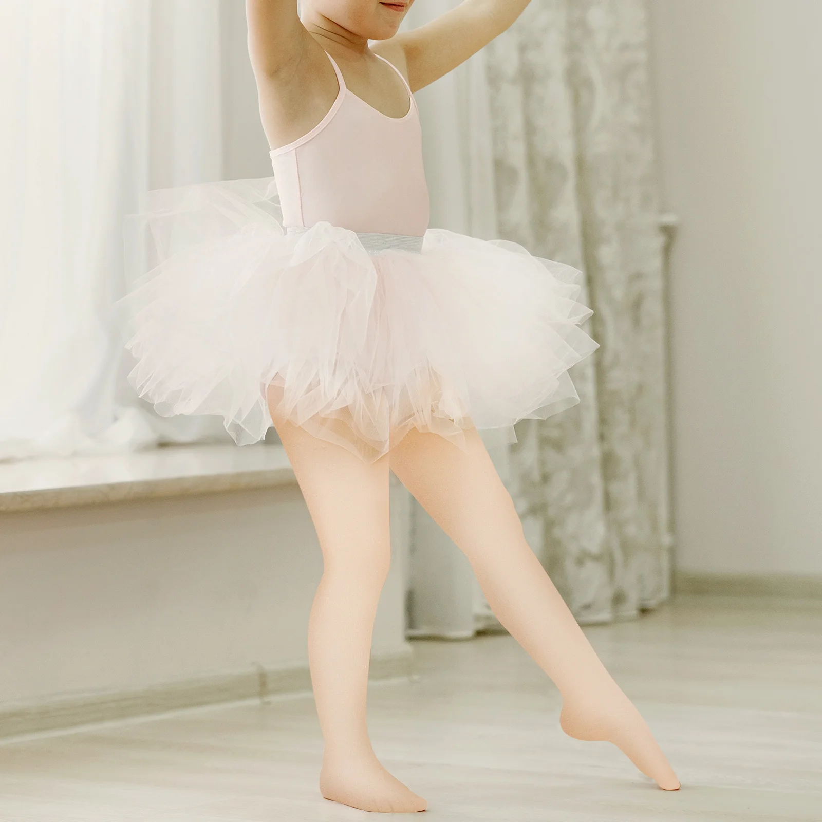 

Ballet Ballet Leggings Tights Stretchy Gymnastics Tights Soft For Yoga Gymnastics Footed Leggings Convertible