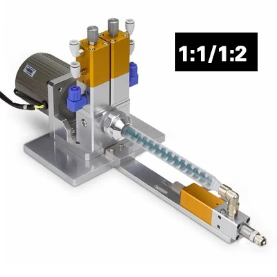 105F anti-drip electric stirring ab double liquid dispensing valve lifting suction back dynamic mixing valve gluing