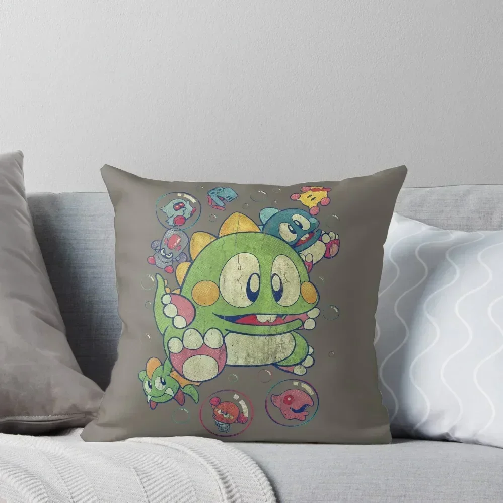 Bubble Bobble Vintage Action Throw Pillow Sofa Cushions Cover Christmas Pillow Covers Luxury Cushion Cover pillow