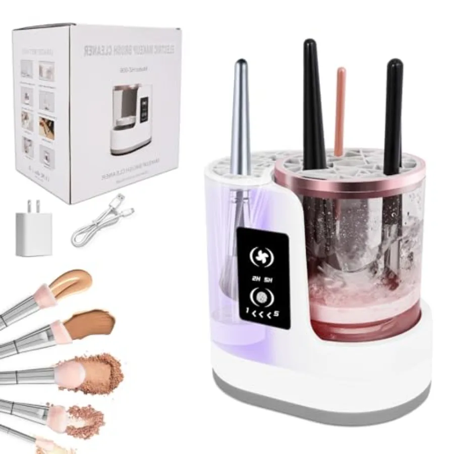 

3 in 1 Electric Makeup Brush Cleaner Machine With Dryer USB Portable Automatic Cosmetic Brushes Cleaner Tool for All Size Makeu