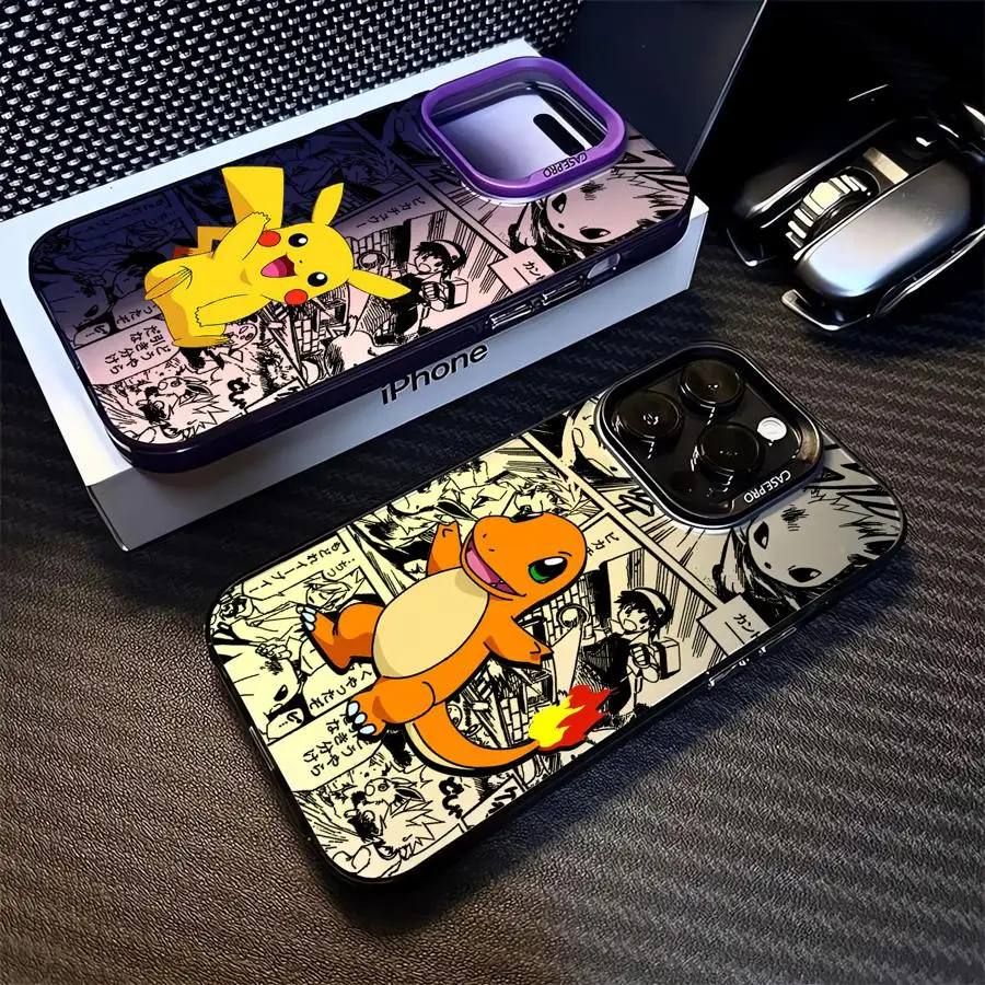 Pokemons Anime Pikachu Cover Phone Case for Apple iPhone 15 Pro Max 16 Pro 14 Pro 13 12 11 Pro Max 14 Plus Protective Soft Shell