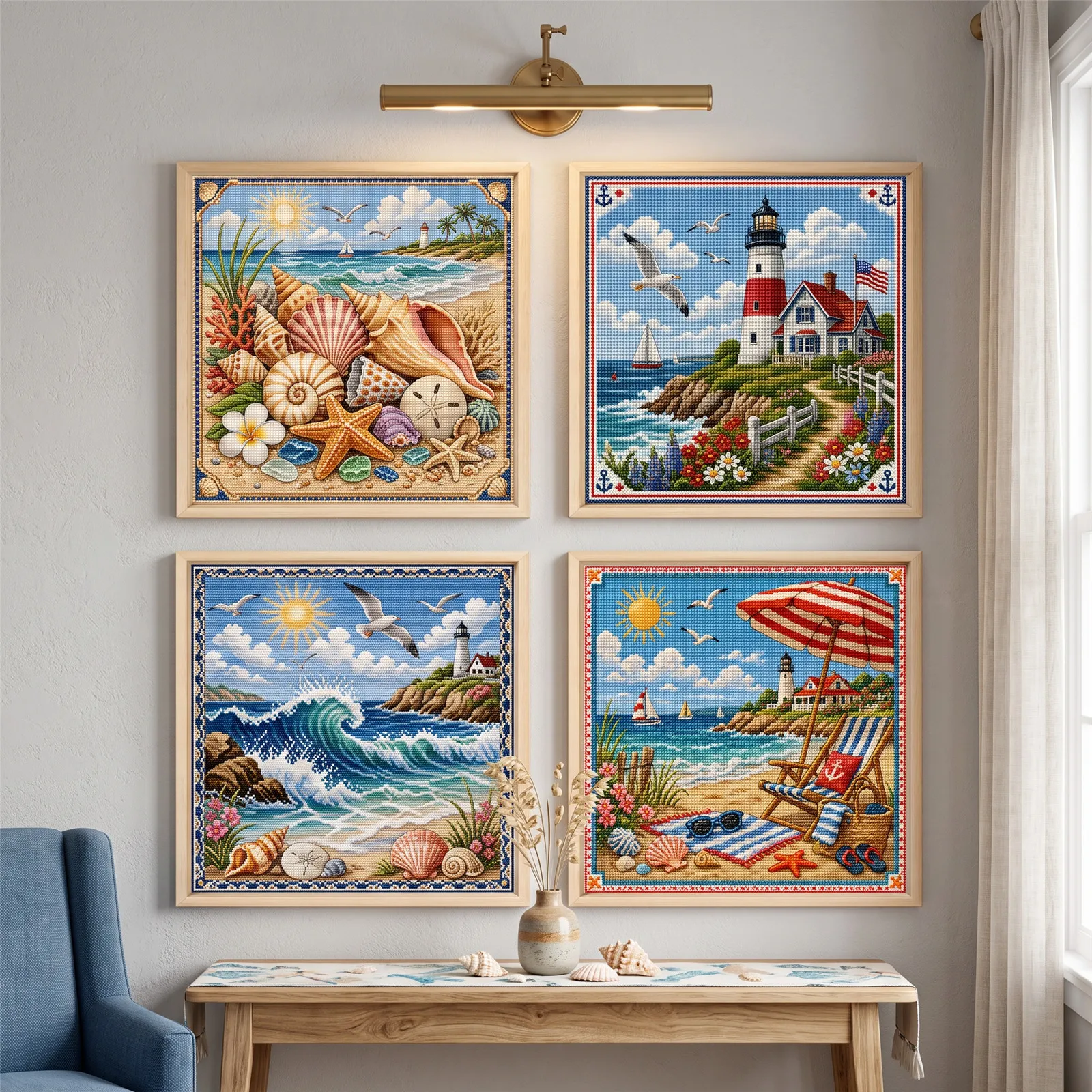 Cross Stitch Stamped Kits Beginners - Embroidery Cross Stitch Kit 11CT Stamped