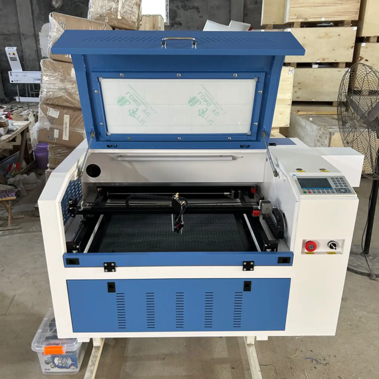 

Ruida8445 new model 4060 CO2 laser engraving and cutting machine support lightburn software and phone control have a good price