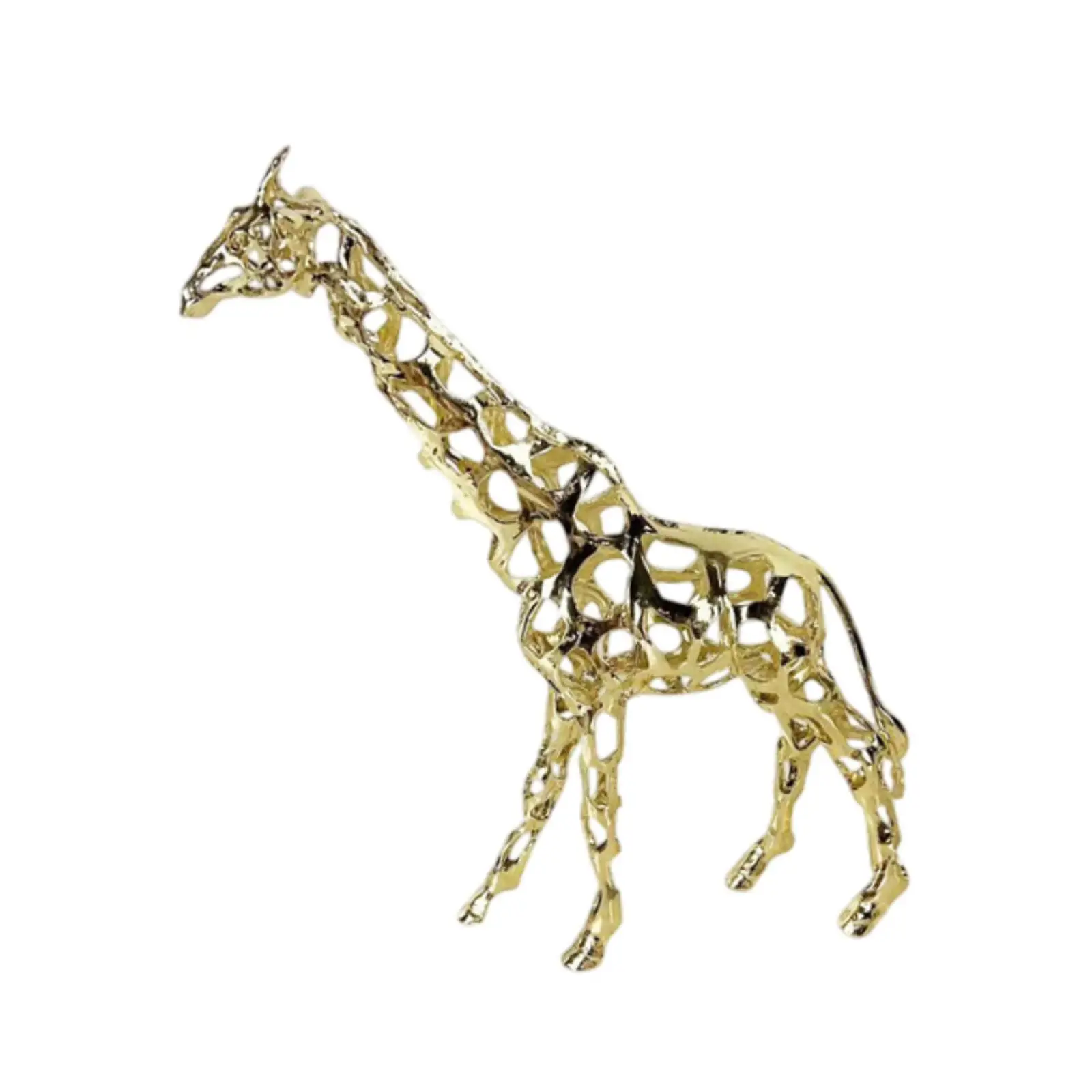 Giraffe Metal Statue Centerpiece Table Decoration Home Accessories Collectible Crafts Decorative Figurine for Indoor Office