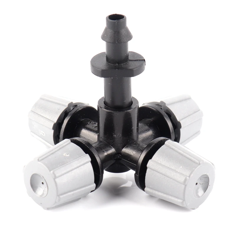 5-50sets Irrigation System 6mm Grey Across Atomized sprinkler Kits with 4/7mm Hose Connector Foggy Sprinkler Garden Irrigation