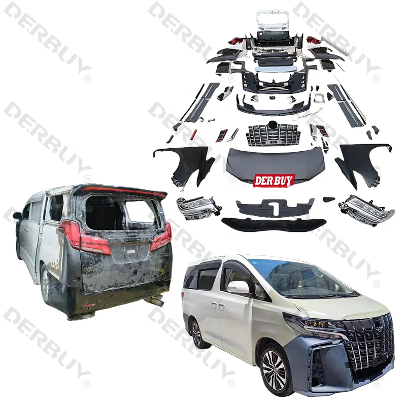 

Front&Rear Bumper Body kit with three eyes lamp for Alphard 2008-2015 To 2020 Conversion Kit For Alphard 2008-2014