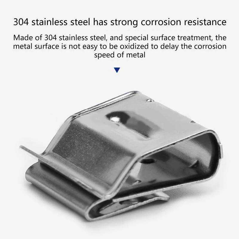 31GJ 50Pcs Solar Cable Clip Wire Clip Stainless Steel Solar Cable Management Clamp Solar Accessories