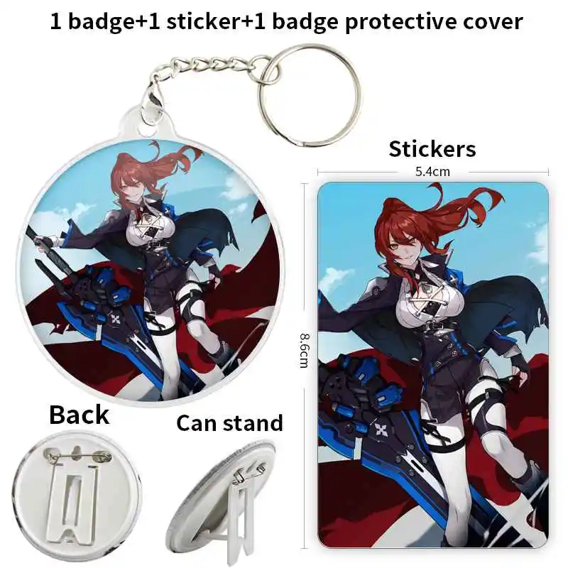 Murata Himeko Game Anime Character Badge Brooch anchor Peripherals PinCute Clothes Lover Tinplate Commemorative Decoration