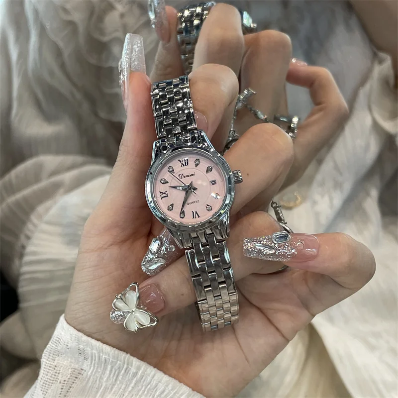 Relógio elegante de alto valor para mulheres artístico 2025 novo estilo relógio feminino genuíno relógio feminino acessórios femininos, presente feminino