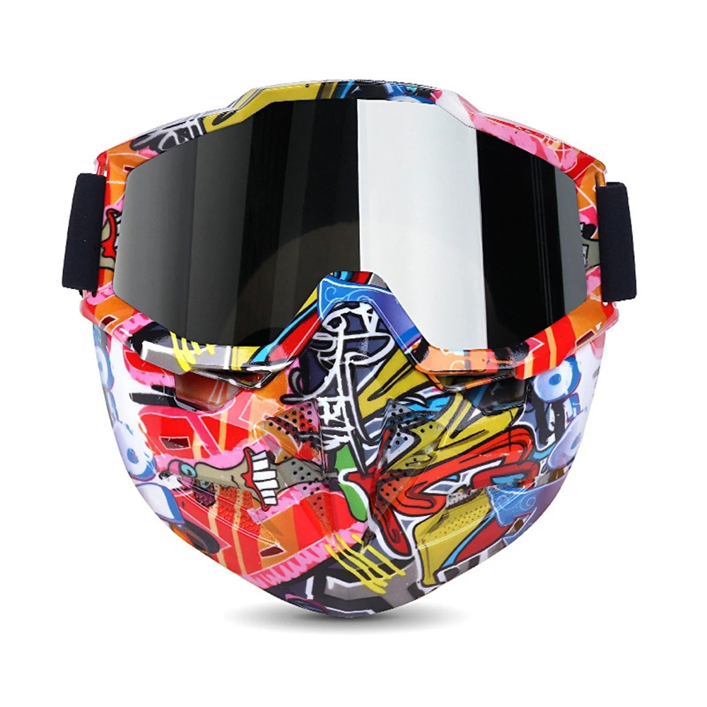 ShinyCoCo Luxury Brand Patterned Motorcycle Riding Face Mask Goggles Windproof And Eye Protecting Riding Glasses Personalized