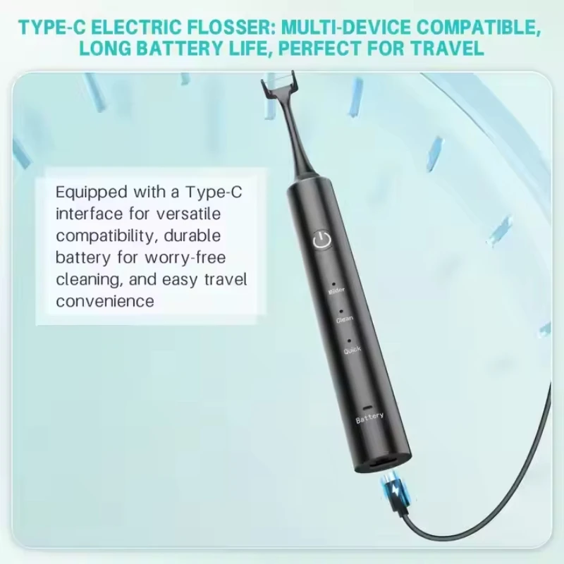 Portable Flosser Gentle Mode Electric Flosser for Swollen Gums & Pain Relief Teeth Brightening Kit