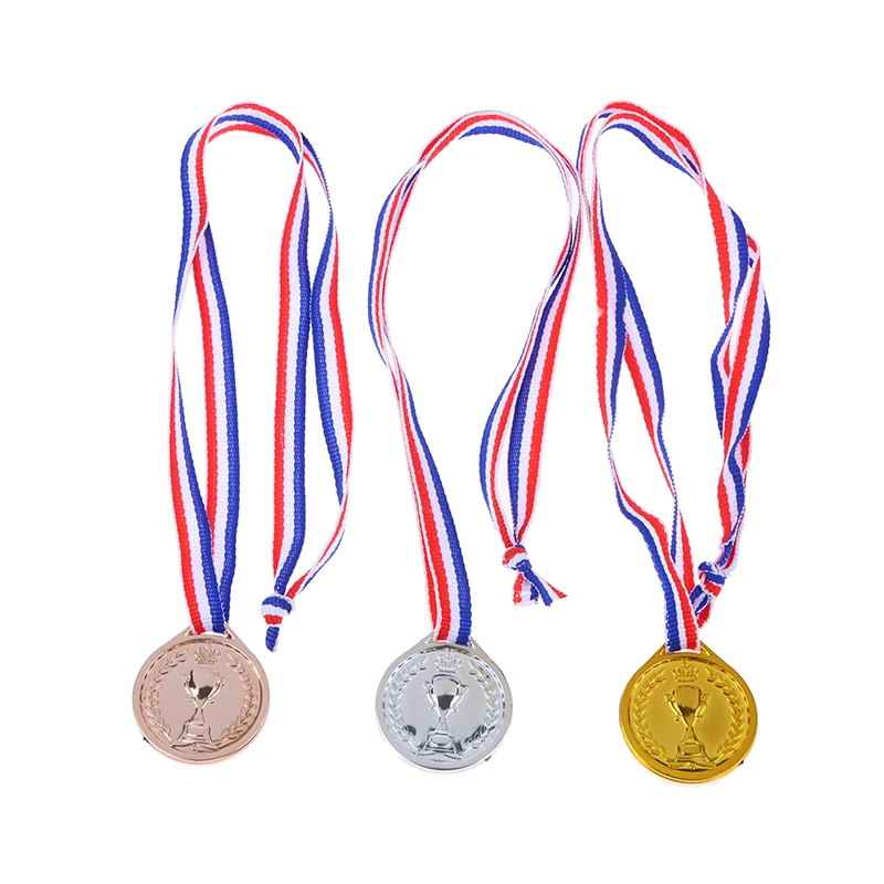 Crown Gold Silver Bronze Award Medal Reward Football Competition Prizes Award Medal For Souvenir Gift Outdoor Sport Kids Toys