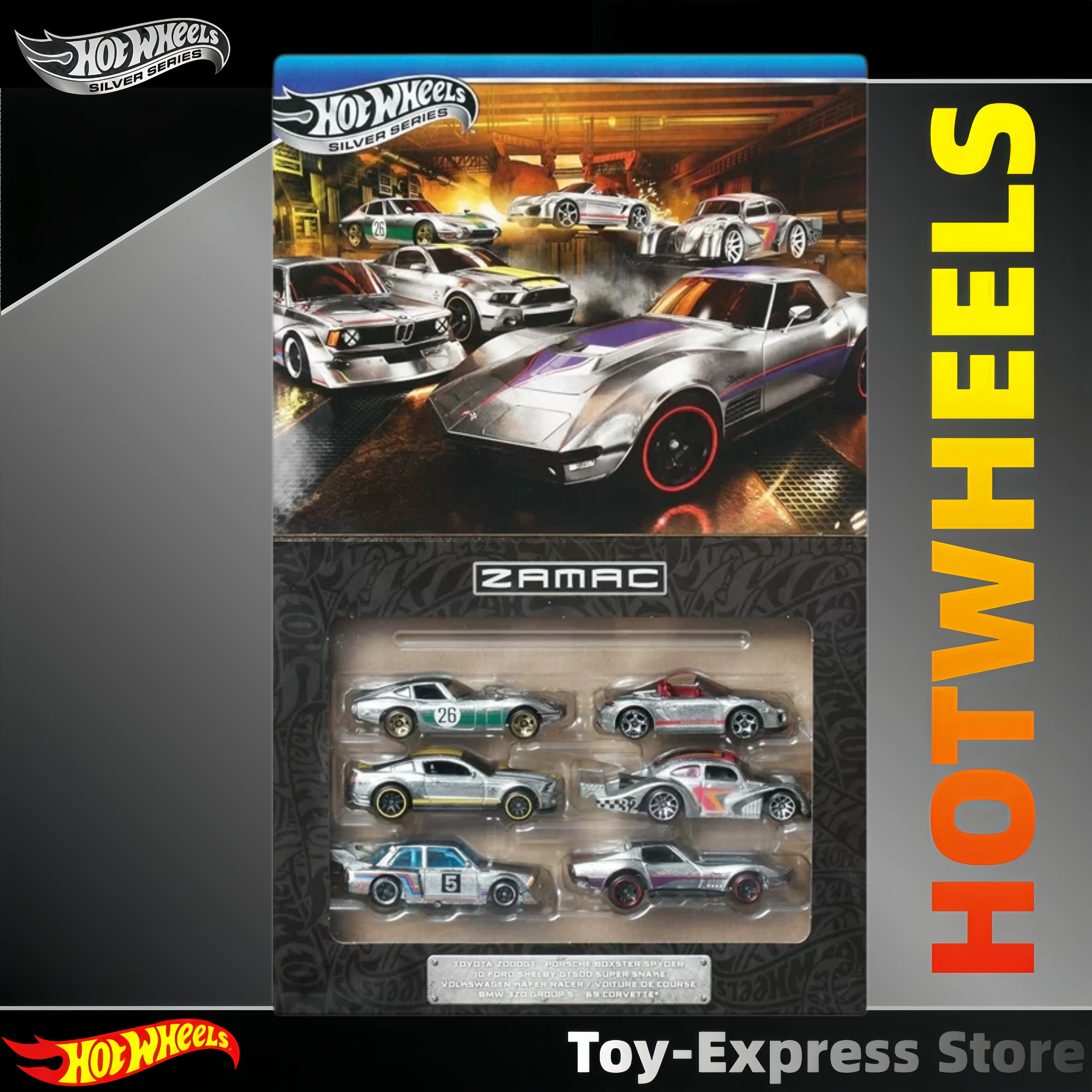 

Hot Wheels 2026 Silver Series Hotwheels ZAMAC Toyota Porsche Ford Volkswagen BMW 1:64 Car Model Children Kids Toys Birthday Gift