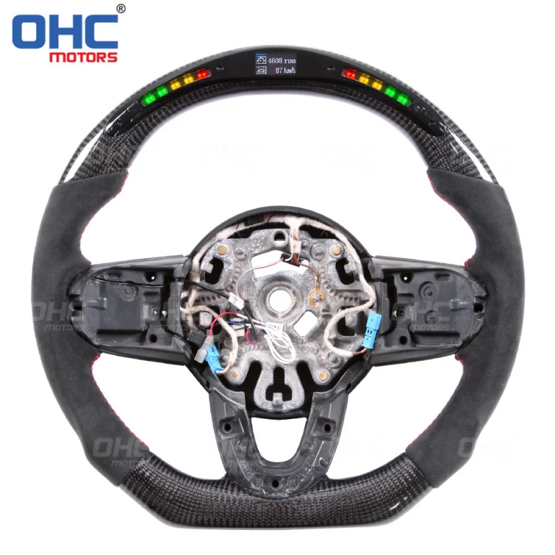For BMW Mini F56 R60 R61 Alcanta carbon fiber car steering wheel modification