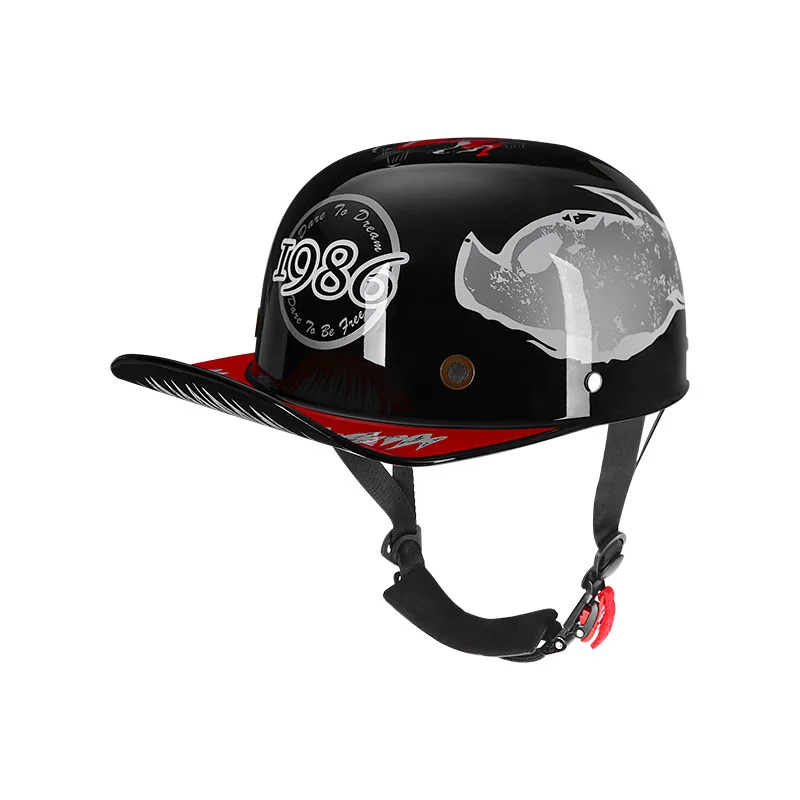 

Gang Ds Personalized Duck Tongue Baseball Cap Helmet Electric Half Helmet Motorcycle Scoop Helmet Upturned Tail Helmet Security