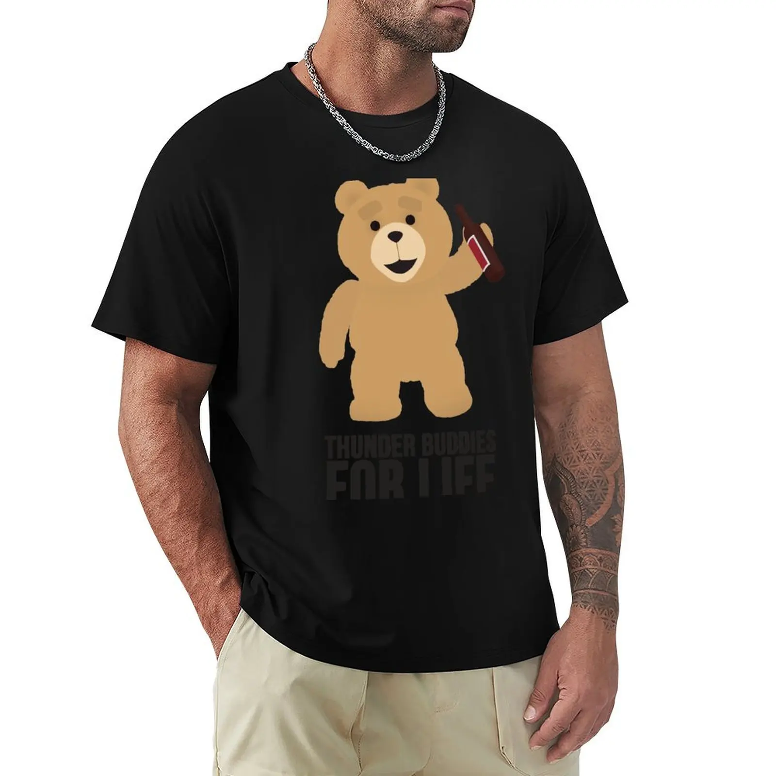 

Ted Thunder buddies for life T-Shirt boys whites vintage graphic tee Men's t shirts