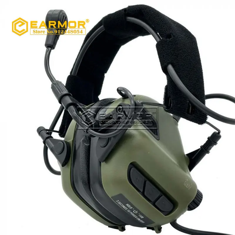 EARMOR Tactical Headset M32-Mark3 MilPro Standard MIL-STD-416 Electronic Communication Hearing Protector