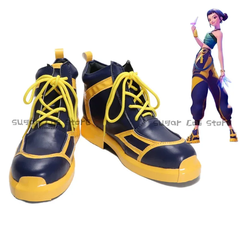 

qq28LQKPOP Demon Hunters Zoey Anime Cosplay Boots KPOP Huntrix Suit Cos Shoes Halloween Carnival Party Props For Women Men